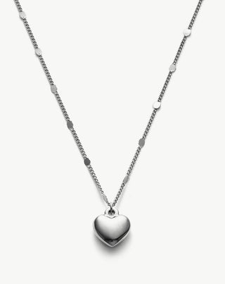 Platinum Heart Pendant Necklace
